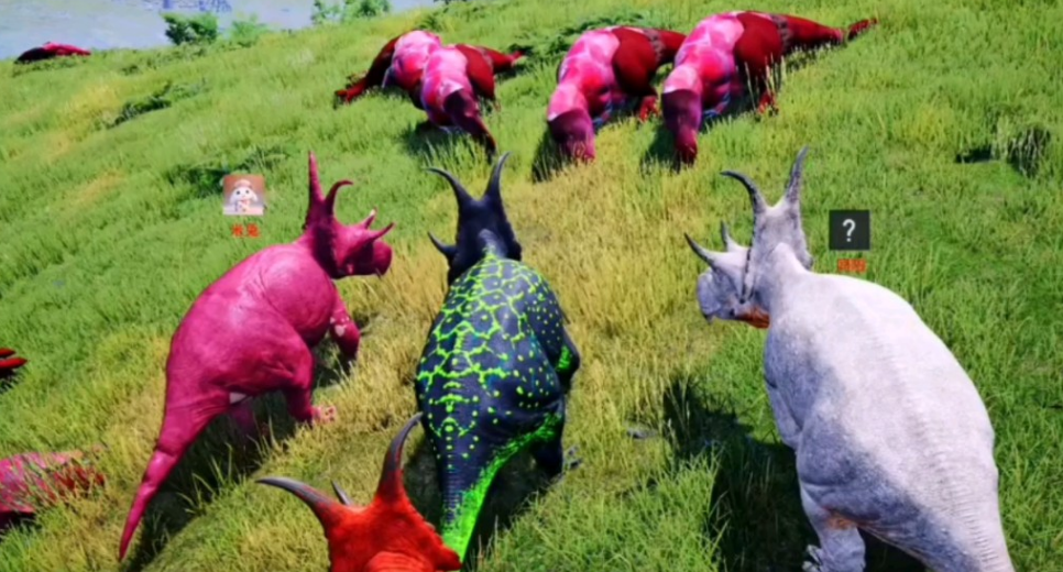 恐龙岛怎么喝水吃肉的