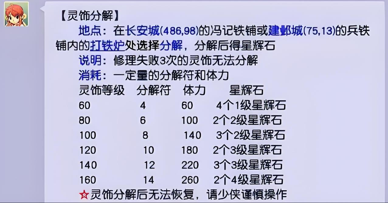 梦幻西游灵饰分解能获得什么用