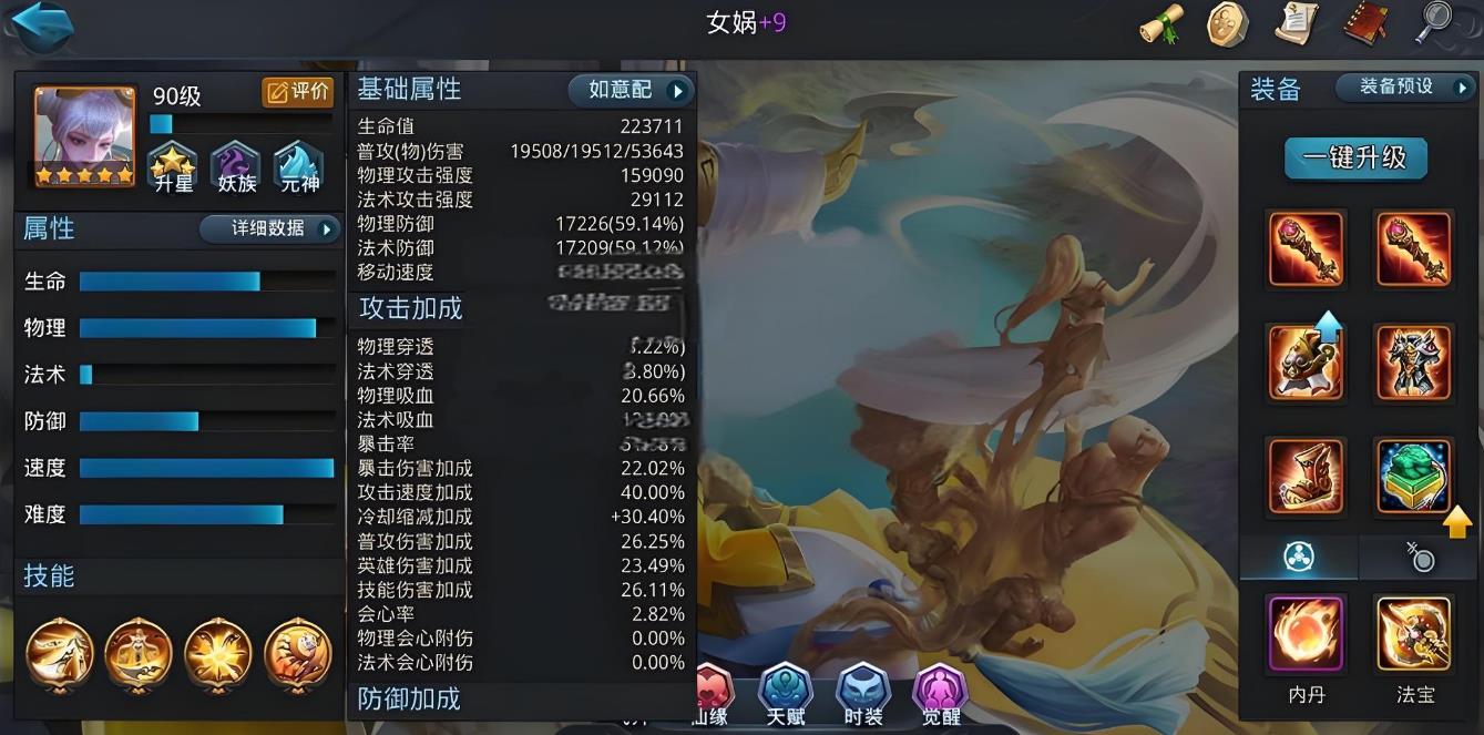 乱斗西游女娲穿什么装备