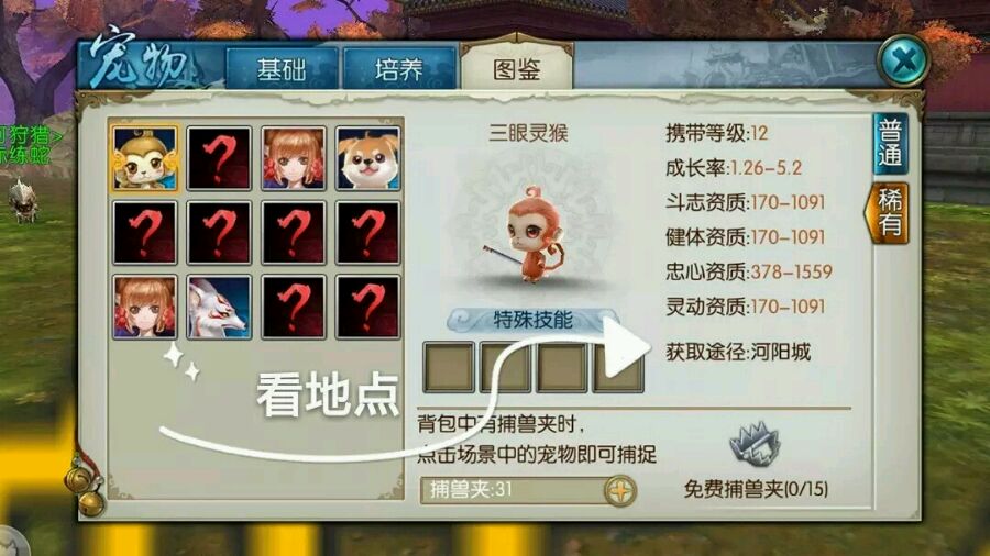 诛仙手游三眼灵猴怎样加点