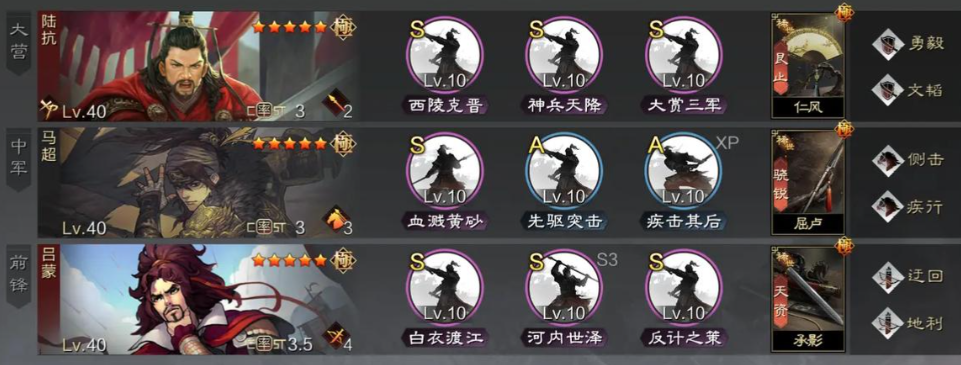 率土之滨吕蒙马超陆抗怎么转型