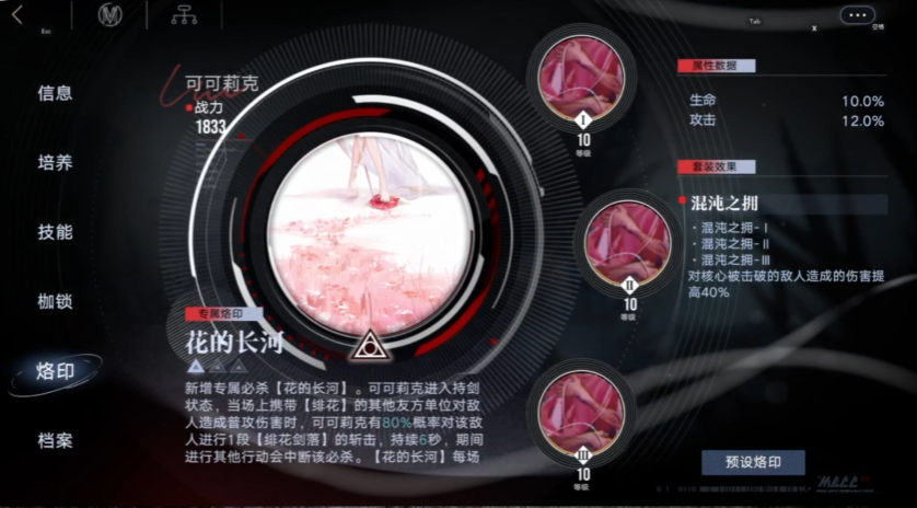 无期迷途可可莉克带什么烙印