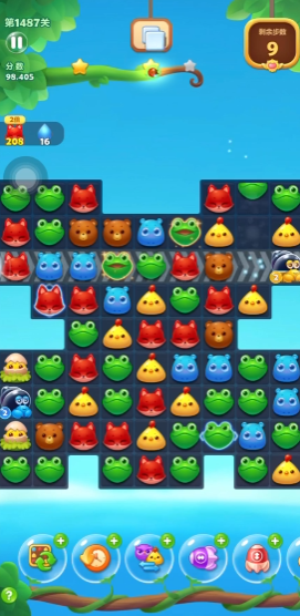 开心消消乐1487怎么过关