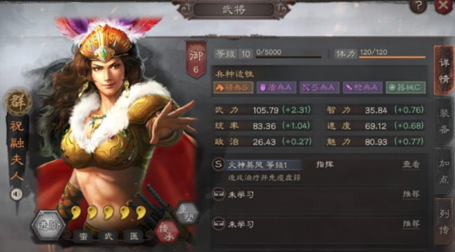 三国志战略版祝融夫人怎么搭配