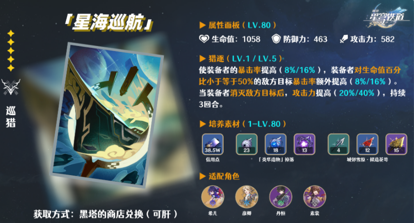 崩坏星穹铁道培养希儿材料需求是什么 崩坏星穹铁道培养希儿材料需求是什么