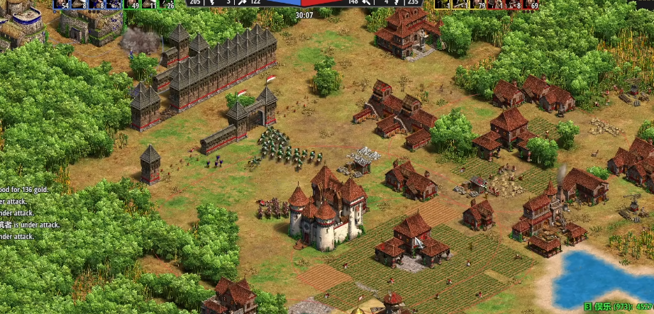 帝国时代2城墙怎么建